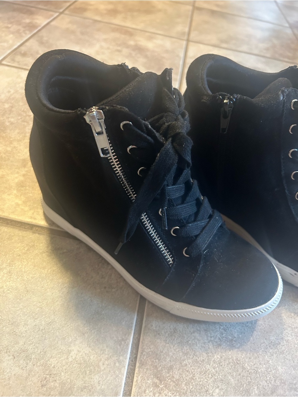 Maurice's. Black Wedge Sneaker with Side Zipper - Women